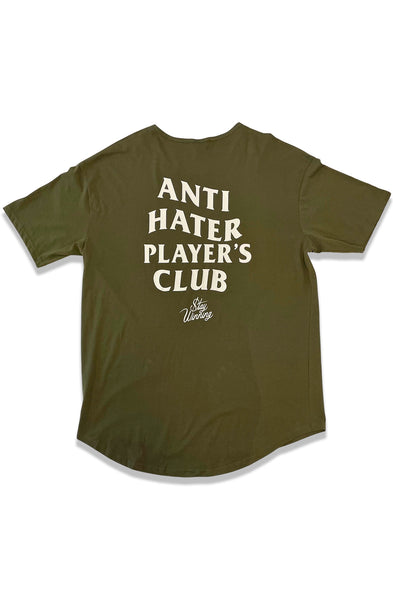 Stay Winning Anti-Hater Player's Club Olive Scoop Tee