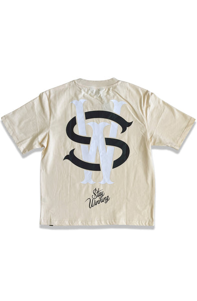 Stay Winning Distressed Back Logo Tee