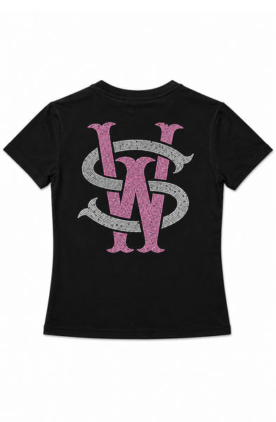 Stay Winning x Bbygrl Label Rhinestone Baby Tee (Pre-Sale)