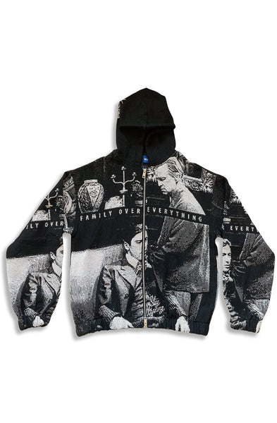 Stay Winning Family Over Everything Mobfather Zip Up Hoodie