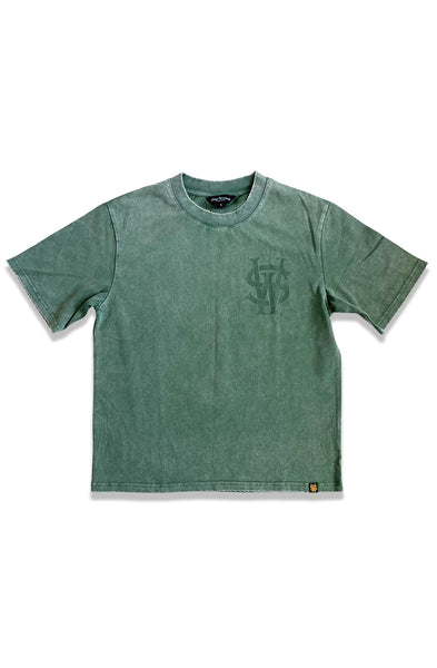 Stay Winning Acid Wash Distressed Original Logo Script Tee
