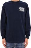 Stay Winning Never Losing SW Logo Navy/White Long Sleeve Tee