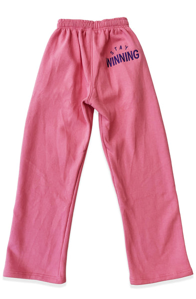 Stay Winning Embroidered Women Flare Sweatpants