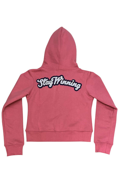 Stay Winning Embroidered Women SW Logo Cursive Hoodie