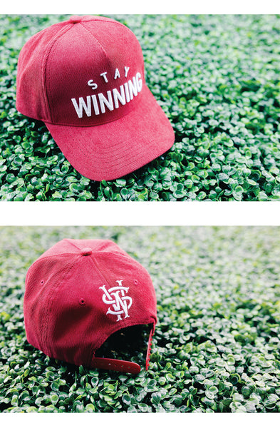 Stay Winning Corduroy Red Hat