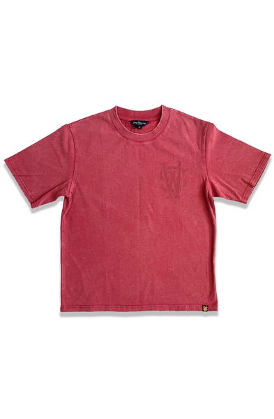Stay Winning Acid Wash Distressed Original Logo Script Tee