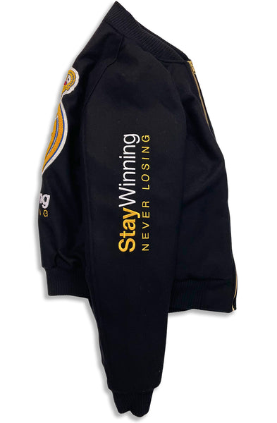 Stay Winning Royalty Black Wool Jacket