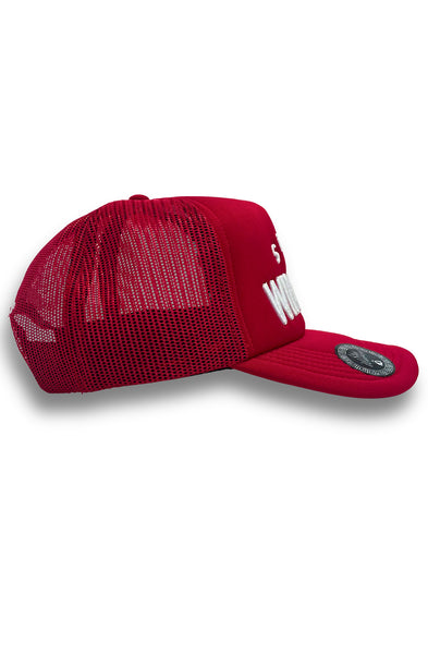 Stay Winning Red Trucker Hat