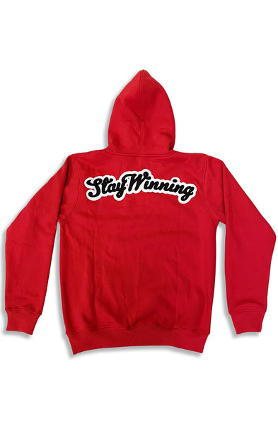Stay Winning Embroidered SW Logo Cursive Hoodie