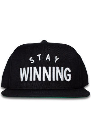 Stay Winning Black Snapback Hat