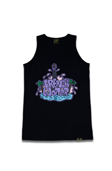 Stay Winning French Water Black Tank Top