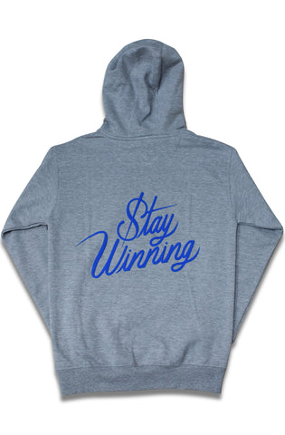 Stay Winning Never Losing Grey/Blue Hoodie