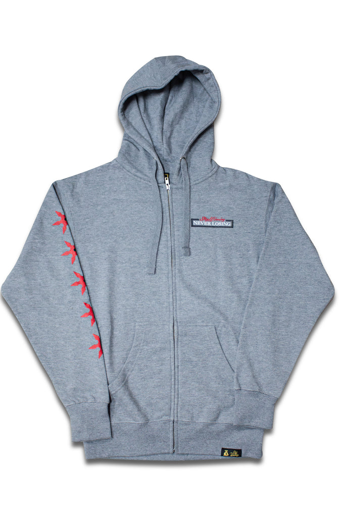 Luôn chiến thắng cuộc họp Mobb Áo hoodie có khóa kéo màu xám Luôn chiến thắng cuộc họp Mobb Áo hoodie có khóa kéo màu xám