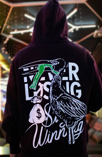 Stay Winning "Never Give Up" Plum Hoodie