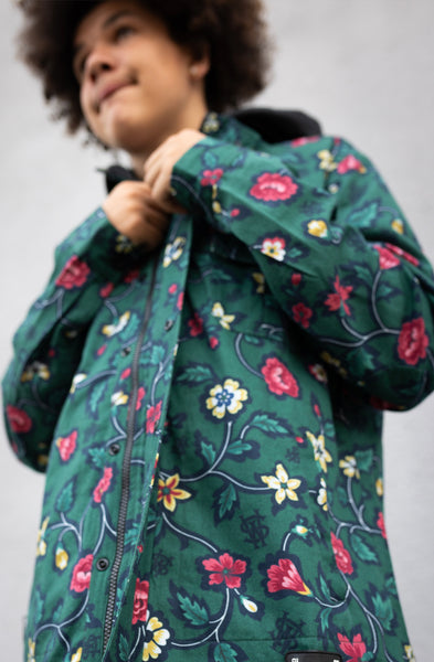 Stay Winning Áo khoác hoa màu xanh lá cây