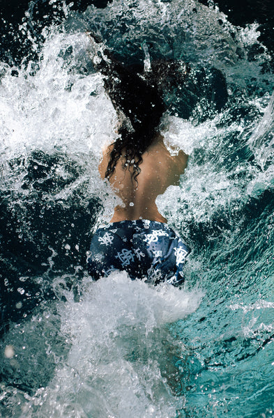 Stay Winning Blue Swim Trunks