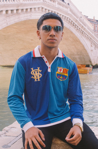 Stay Winning Long Sleeve Royal Blue Soccer Polo Tee