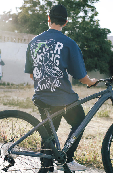 Stay Winning Never Give Up Blue Tee