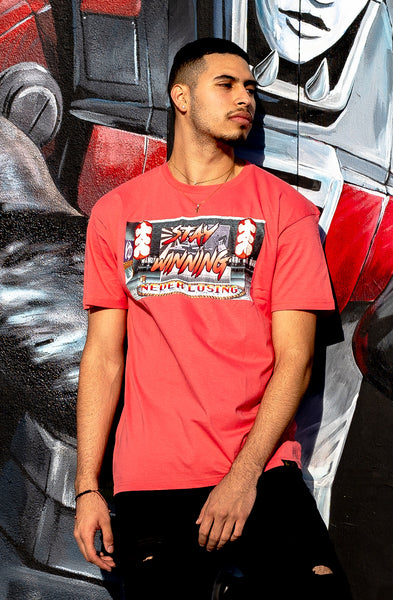 Stay Winning Rising Sun Coral Tee
