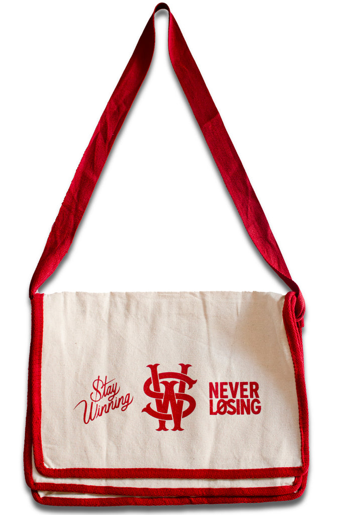 Stay Winning Red Messenger Bag Stay Winning Red Messenger Bag