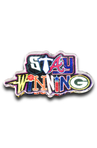 Stay Winning Sports Pin