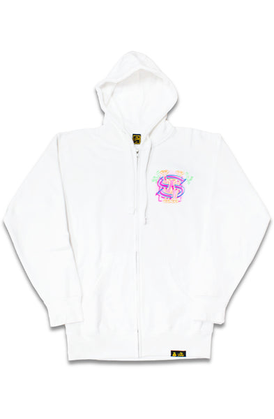 Stay Winning Westside Neon White Zip-Up Hoodie