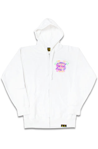 Stay Winning Westside Neon White Zip-Up Hoodie