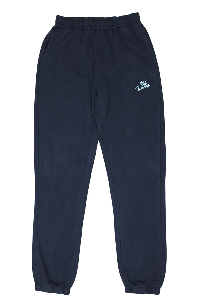 Stay Winning Faded Black Embroidered Joggers Stay Winning Faded Black Embroidered Joggers