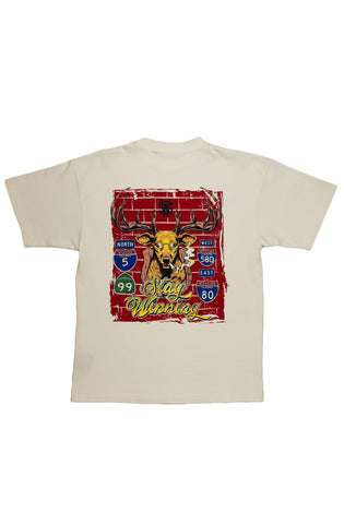 Stay Winning Deer Trophy Cream Tee