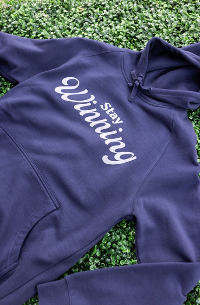 Luôn chiến thắng áo hoodie màu xanh hải quân/xám