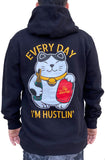 Stay Winning Lucky Cat Black Hoodie