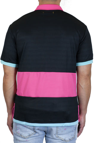Stay Winning Black/Pink Soccer Polo Tee