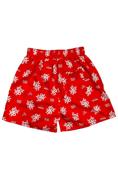 Stay Winning Red Swim Trunks