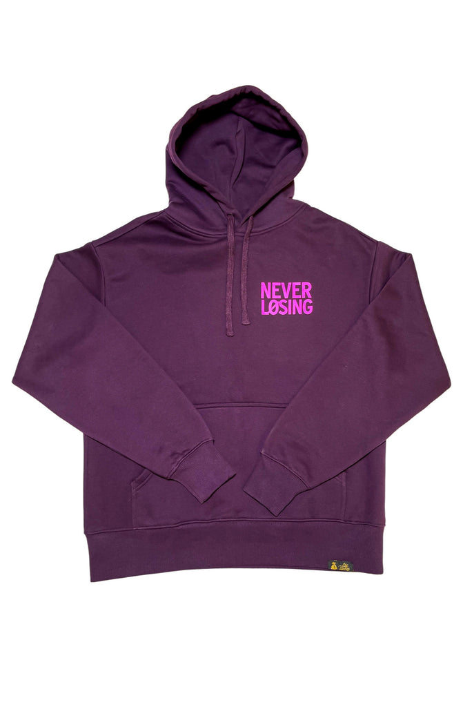 Stay Winning  Stay Winning "Never Give Up" Plum Hoodie