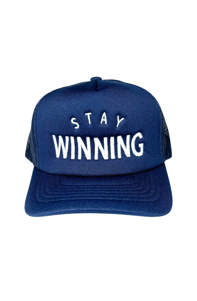 Stay Winning Navy Blue Trucker Hat Stay Winning Navy Blue Trucker Hat