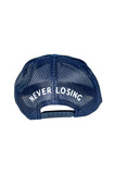Stay Winning Navy Blue Trucker Hat