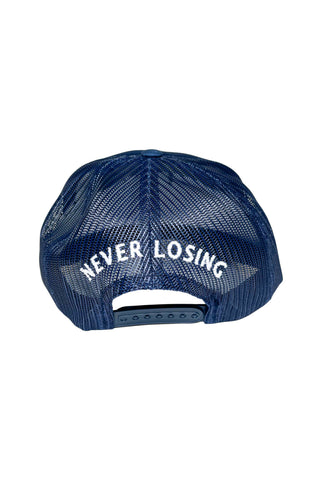 Stay Winning Navy Blue Trucker Hat