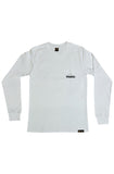 Stay Winning White Long Sleeve Pocket Tee