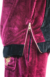 Stay Winning Embroidered Velour Maroon Hoodie