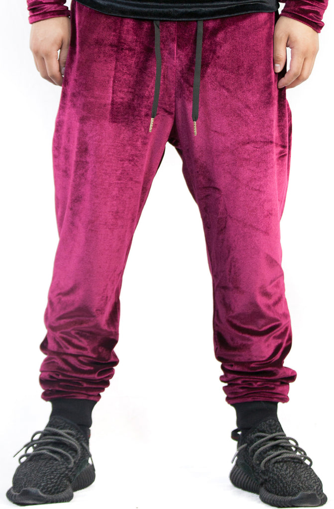 Luôn chiến thắng Quần chạy bộ thêu Velour Maroon Luôn chiến thắng Quần chạy bộ thêu Velour Maroon