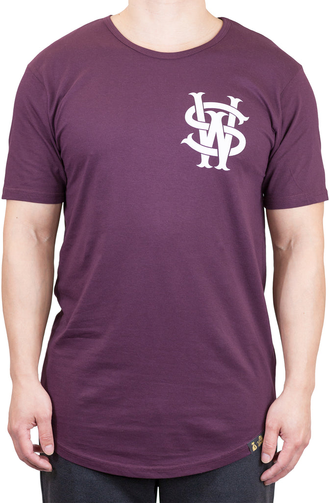 Stay Winning Original Logo Maroon Elongated Scoop Tee Stay Winning Original Logo Maroon Elongated Scoop Tee