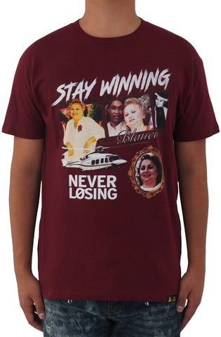 Stay Winning Never Losing Godmother Maroon Tee