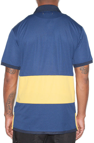 Stay Winning Navy/Yellow Soccer Polo Tee