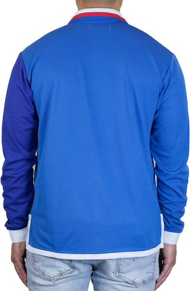 Stay Winning Long Sleeve Royal Blue Soccer Polo Tee