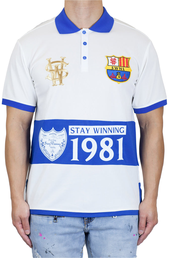 Kem Stay Winning/Áo thun Polo bóng đá hoàng gia Kem Stay Winning/Áo thun Polo bóng đá hoàng gia