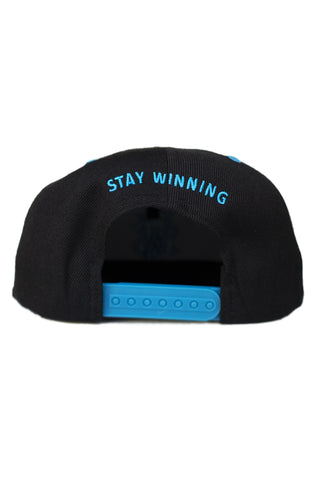 Stay Winning SW Black/Aqua Snapback Hat