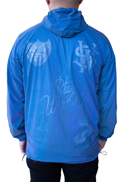 Stay Winning Blue 3M Windbreaker Zip-Up Jacket