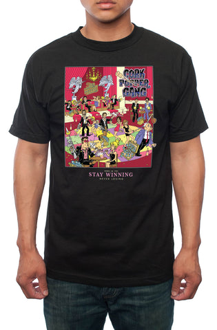 Stay Winning Scarface Cork Popper Gang Black Tee