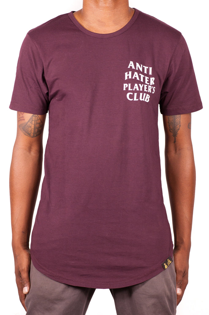 Stay Winning Anti-Hater Player's Club Maroon Scoop Tee Stay Winning Anti-Hater Player
