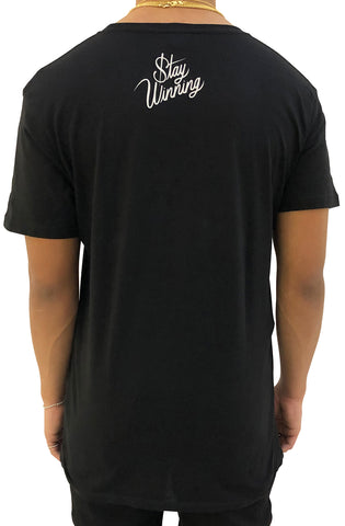Stay Winning Never Losing "No Games" Black Tee